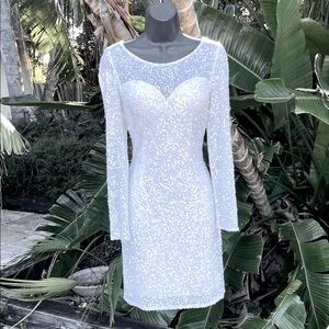Ashley  Lauren sheer sequin dress